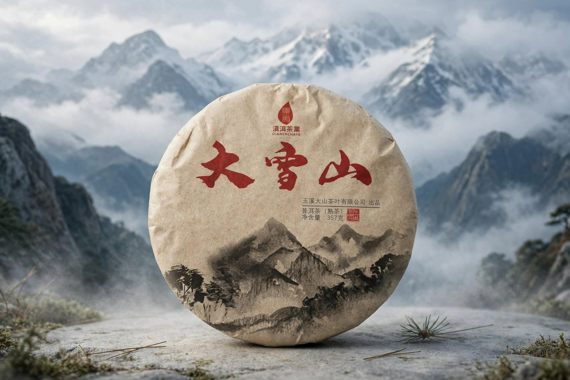 大雪山 普洱熟茶 茶餅