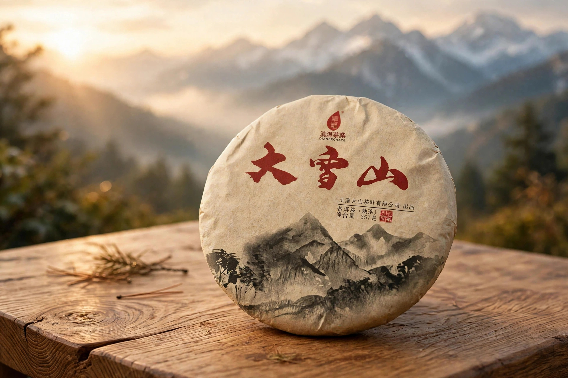 大雪山 普洱熟茶 茶餅